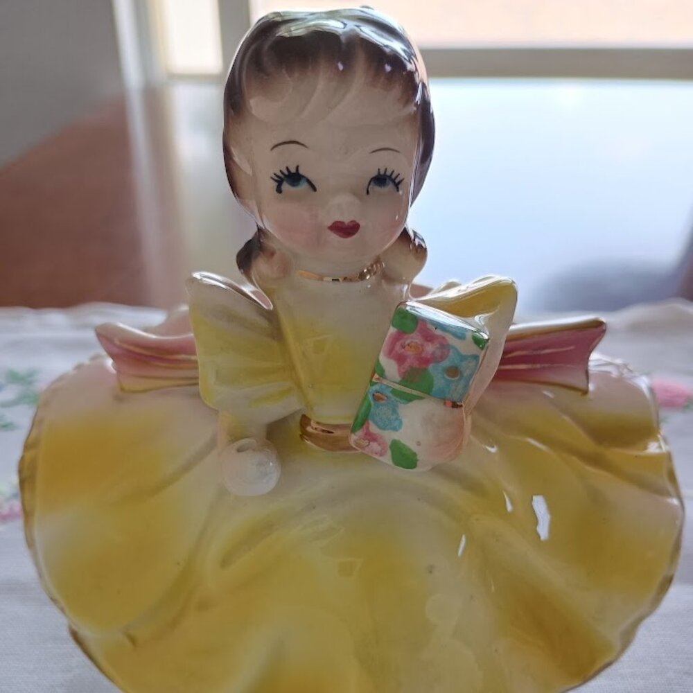 Rubens Originals Girl with Yellow Gown Planter